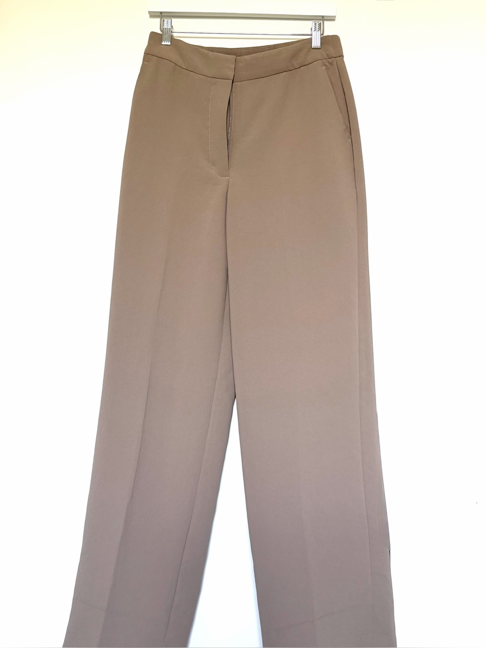 The Limitless Pant in Crepette. Aritzia in Nomad Taupe